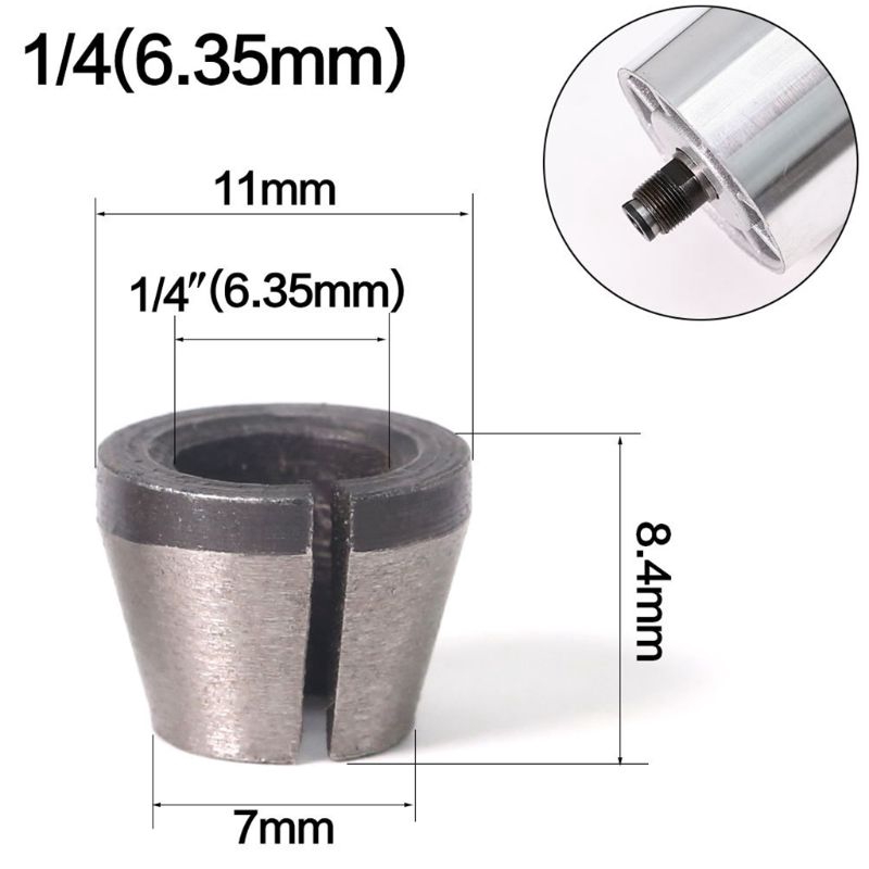 Đầu Kẹp Mũi Khoan 6mm 6.35mm 8mm Chất Lượng Cao