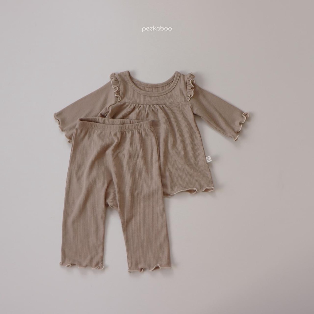 Bộ Đồ Cánh Tiên Peekaboo Crepe Hàn Quốc Chất Cotton Siêu Mát Mềm Cho Bé Gái