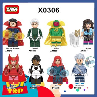 [Một con] Đồ chơi nhân vật Marvel MCU WandaVision mini các mẫu Wanda Vision Quicksilver Spectrum .. X0306 XINH