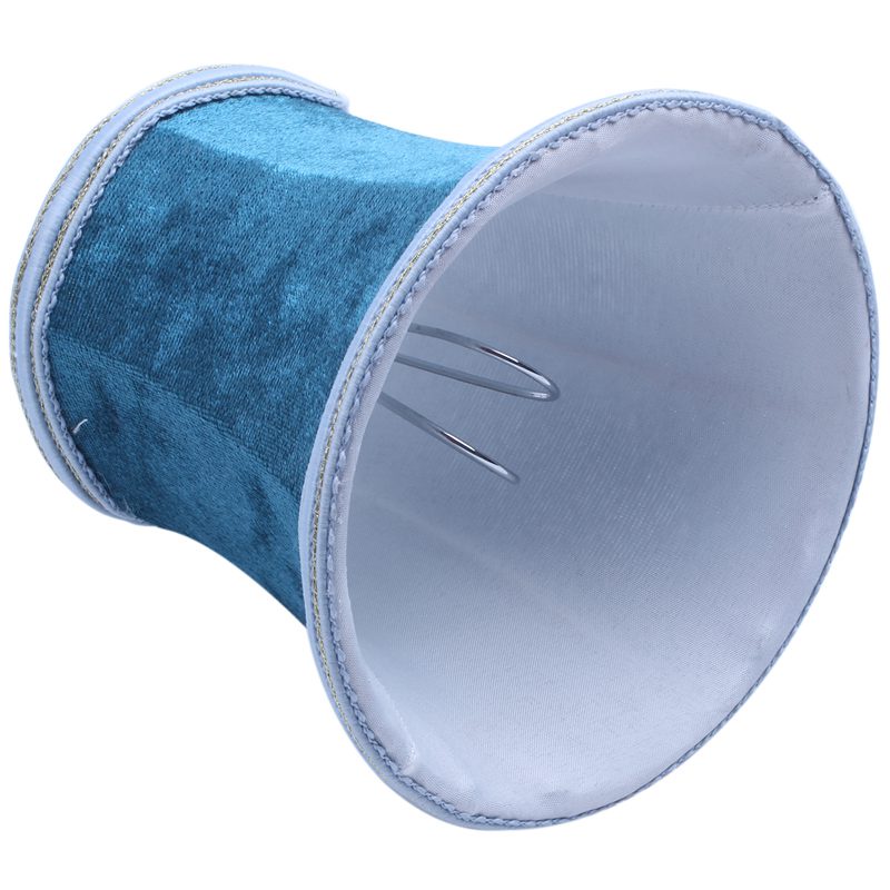 Chụp Đèn Pha Lê E14 Dạng Kẹp Bằng Vải Nỉ Màu Xanh Dương Phong Cách Châu Âu Hiện Đại