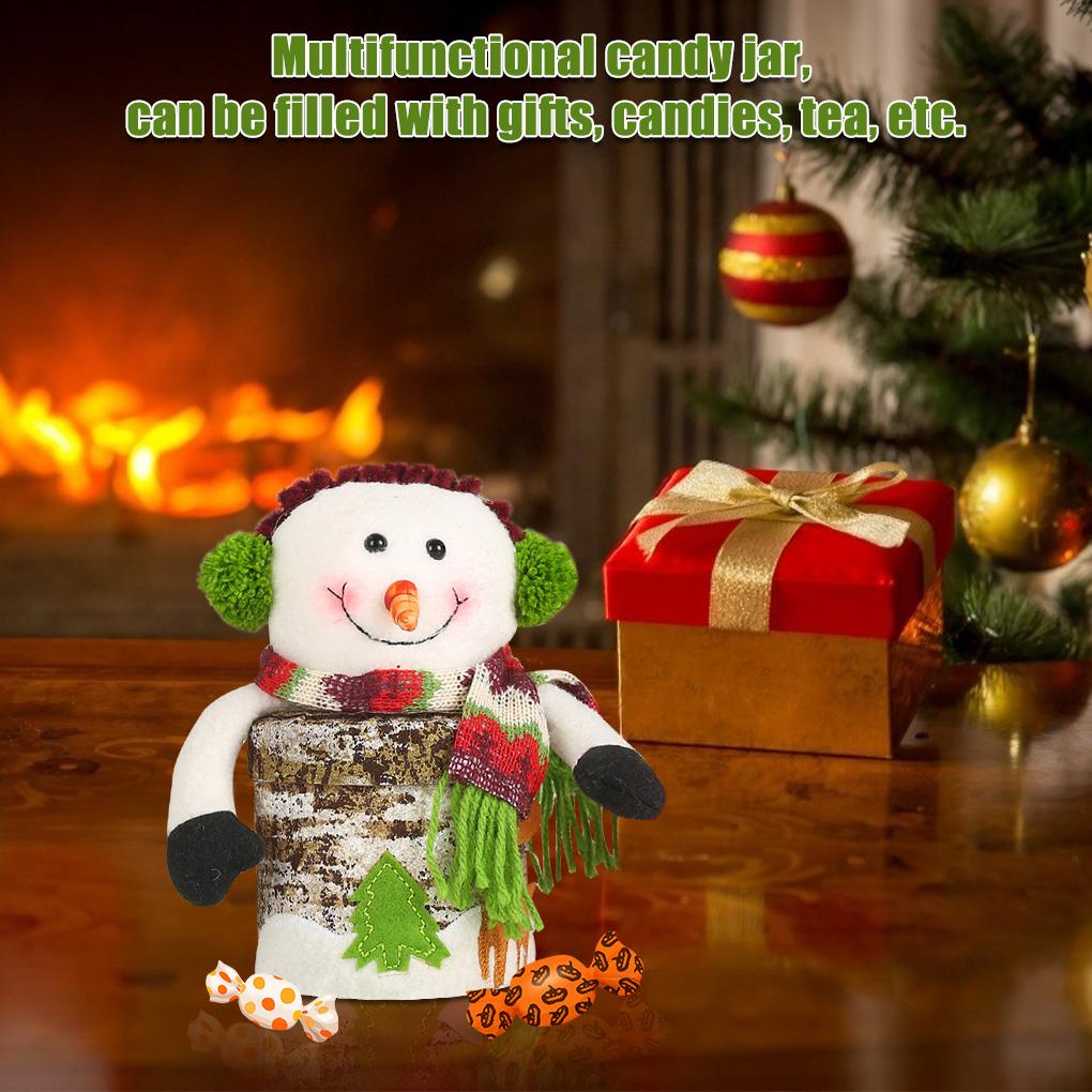 Lọ Đựng Kẹo Giáng Sinh Hình Ông Già Noel Người Tuyết