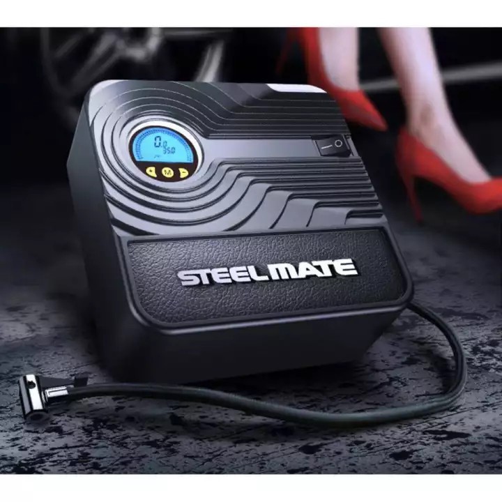 Bơm Lốp Ô tô Steelmate P05 - Mặt Đồng Hồ điện Tử - Bơm Thông Minh, Có Chế Độ Tự Ngắt.