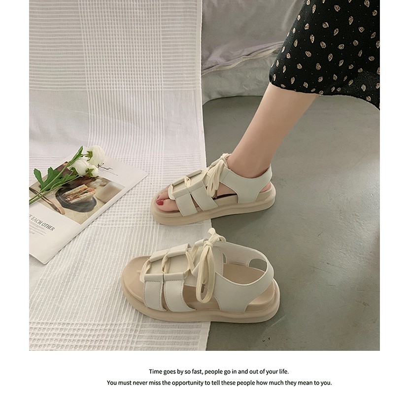 Sandal buộc dây nữ chất da cao cấp, hàng Quảng Châu siêu xinh.