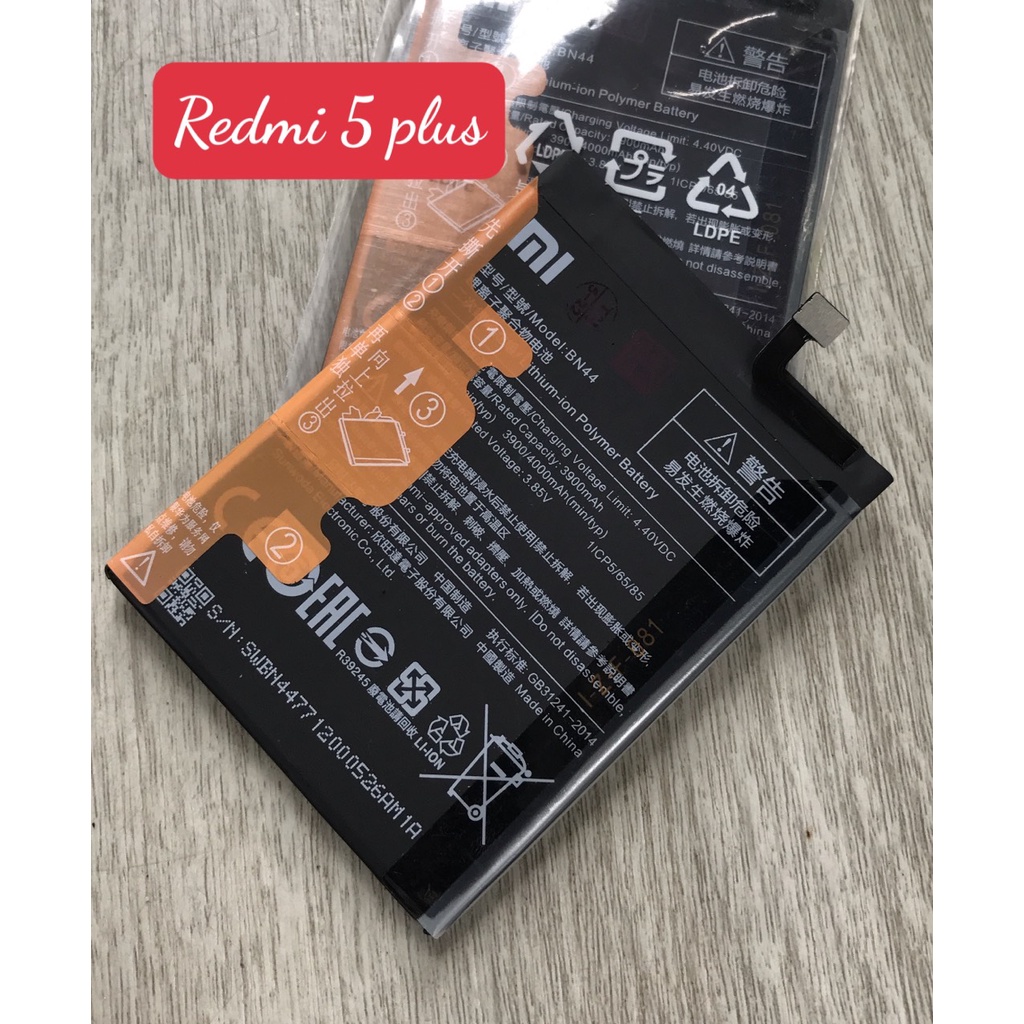 Pin Xiaomi Redmi 5 Plus / BN44 / Pin Zin dung lượng 3900/4000mAh