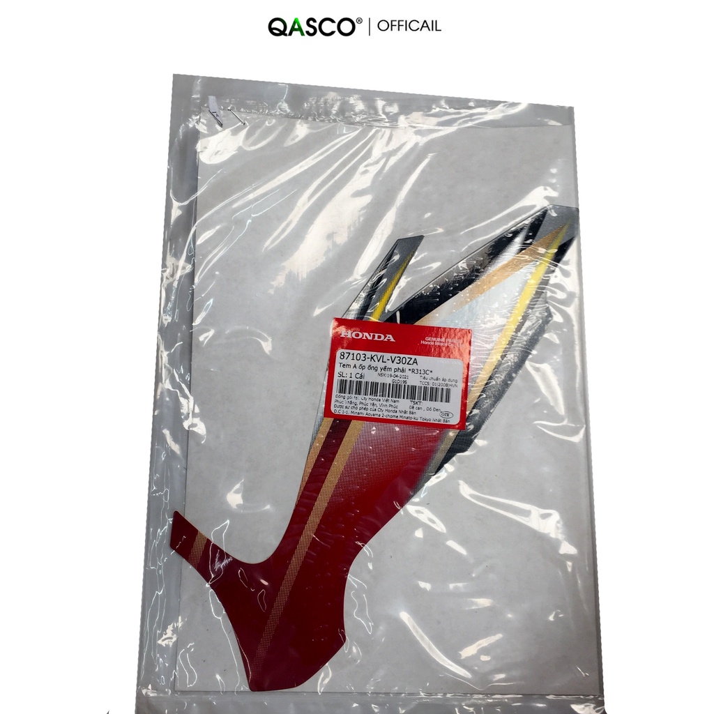Tem A ốp ống yếm phải HONDA Future (màu R313C)  QA(87103KVLV30ZA)