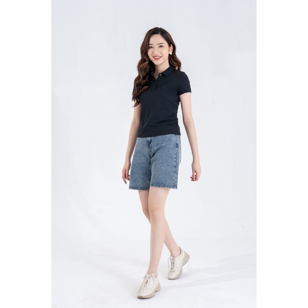 Áo polo Yody nữ chất liệu cafe bo trơn thấm hút mềm mịn APN4388