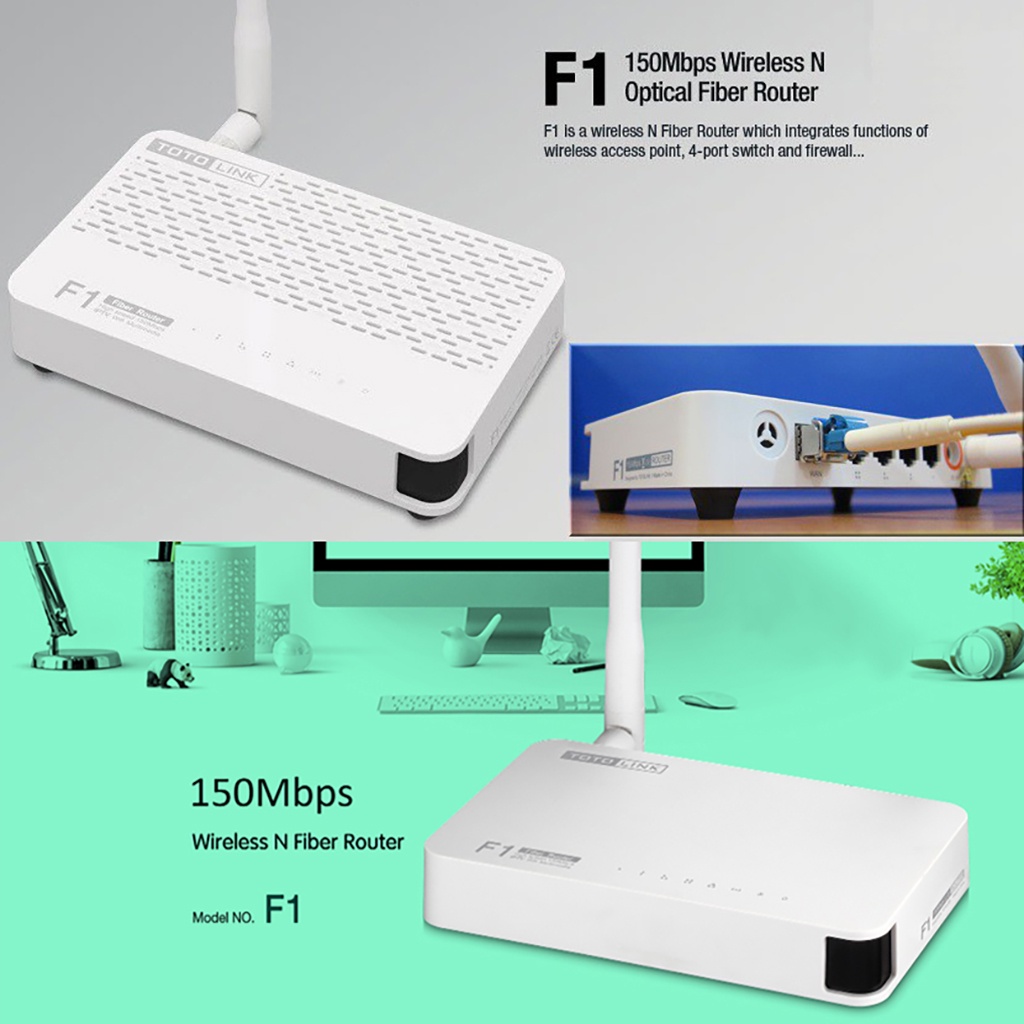 Router Wi-Fi quang chuẩn N 150Mbps Totolink F1 4 cổng LAN