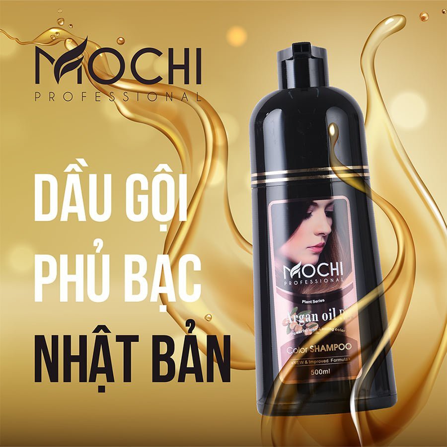 [Sale] Dầu Gội Phủ Bạc Mochi Nhật Bản - Giúp Tóc Óng Mượt - Chai 500ml