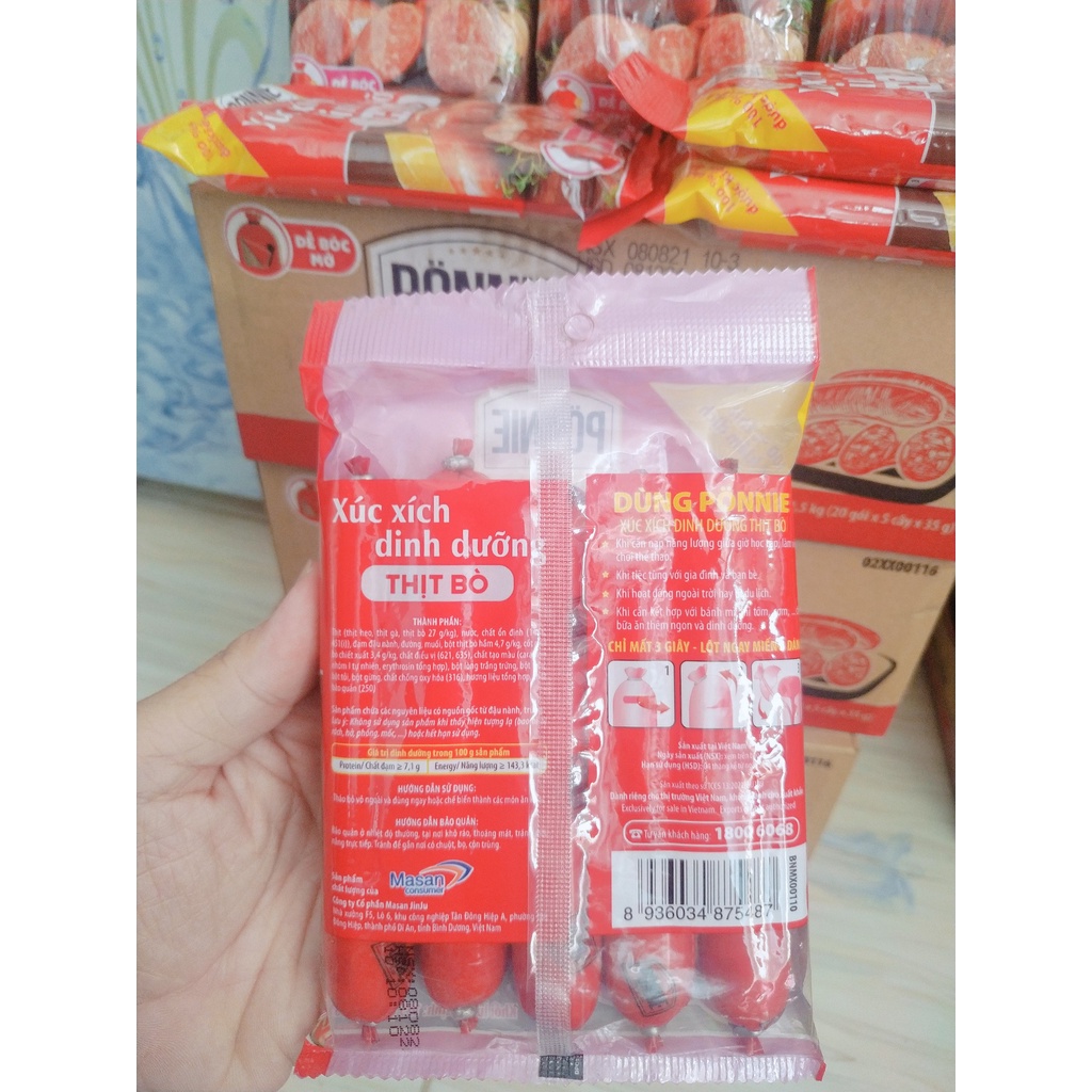 Xúc Xích Ponnie Thịt bò mới ( 175gr)