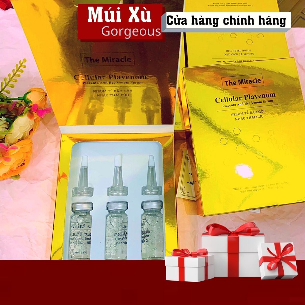 Bộ Serum Tinh Chất Nhau Thai Cừu Múi Xù Gorgeous 3 chai - Dùng Được 2 tháng