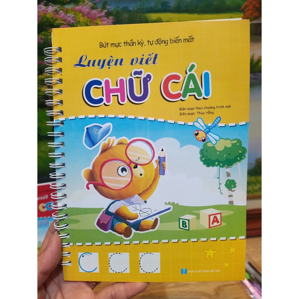 [Sỉ sll] Combo 3 sổ luyện viết chữ số đẹp thần kỳ-mực tự bay dùng mãi mãi Bộ Vở tập viết chuẩn ngữ pháp VN