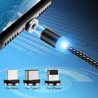 Cáp Sạc Nam Châm Tròn Xoay 360 Độ cho cổng Micro/IPHONE/TypeC
