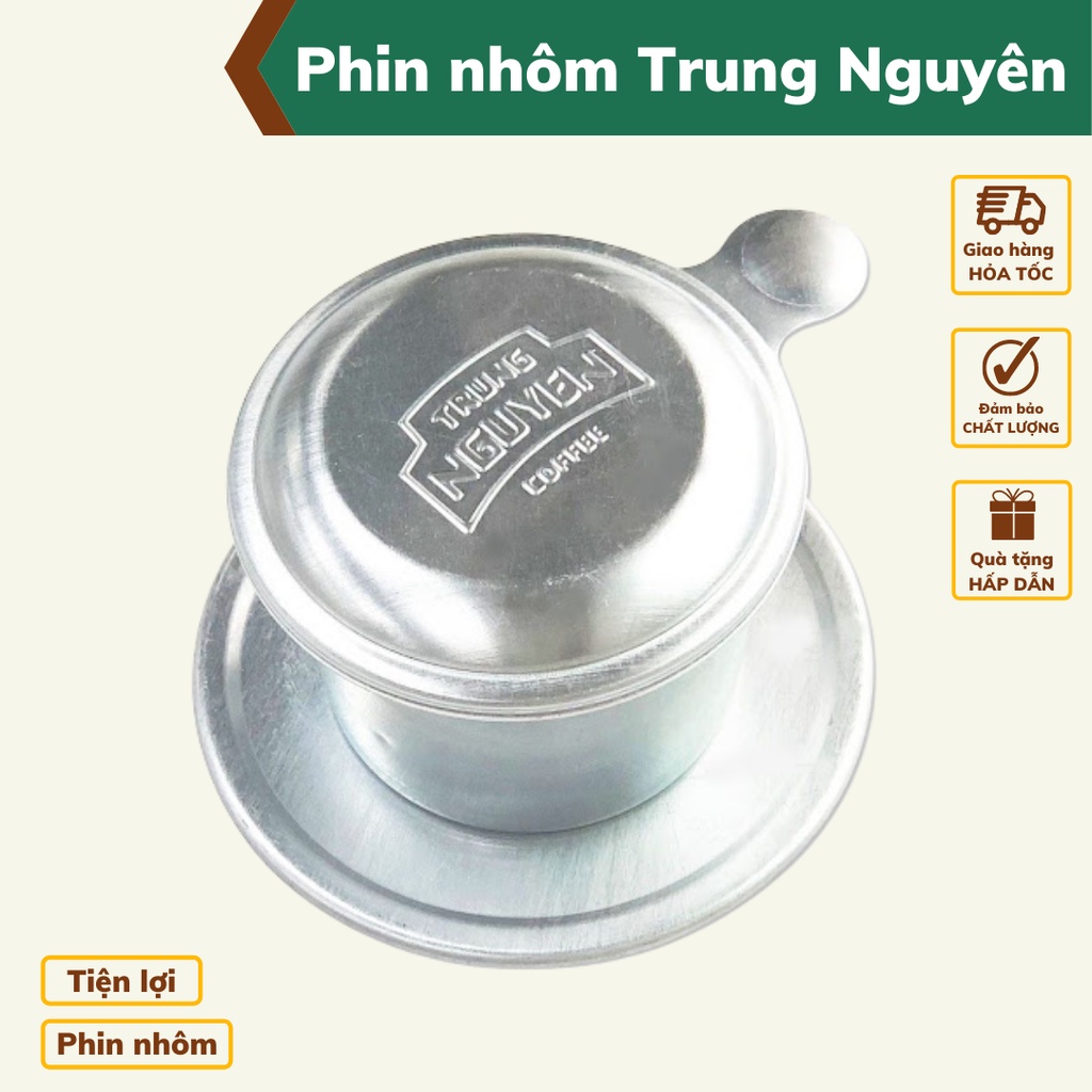 Phin pha cà phê Trung Nguyên 25 gram dụng cụ pha cà phê chất liệu nhôm giữ nhiệt tốt pha cà phê đậm vị truyền thống