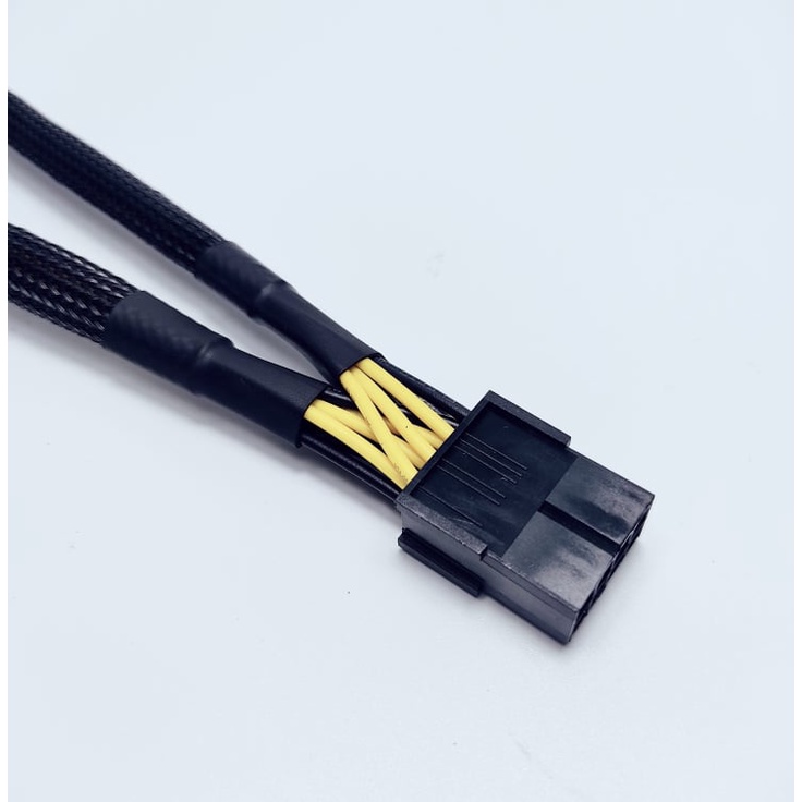 Dây Chia Nguồn 8pin VGA Ra 2 Đầu Cắm 8pin Loại 6pin+2 Dây Có Bọc Dù Chống Xước