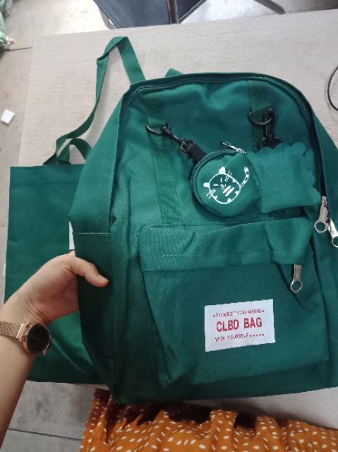 Set balo học sinh, balo thời trang - túi tote 4 món phong cách Hàn Quốc - BL205