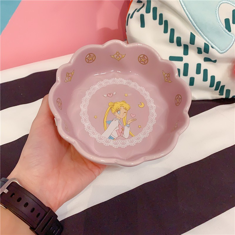 (Đọc kĩ mô tả) Bát, đĩa, dĩa, thìa Thủy Thủ Mặt Trăng, Sakura Thủ Lĩnh Thẻ Bài (Cardcaptor Sakura/Sailor Moon) mẫu 1