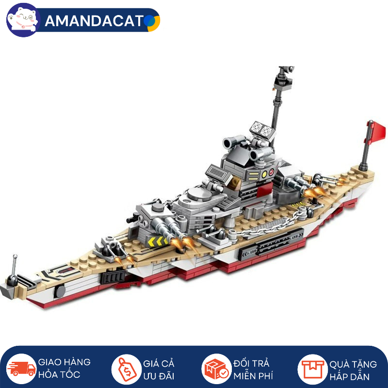 [Hàng mới về] Đồ chơi xếp hình Lego tàu Chiến hạm, Tàu thủy cho bé