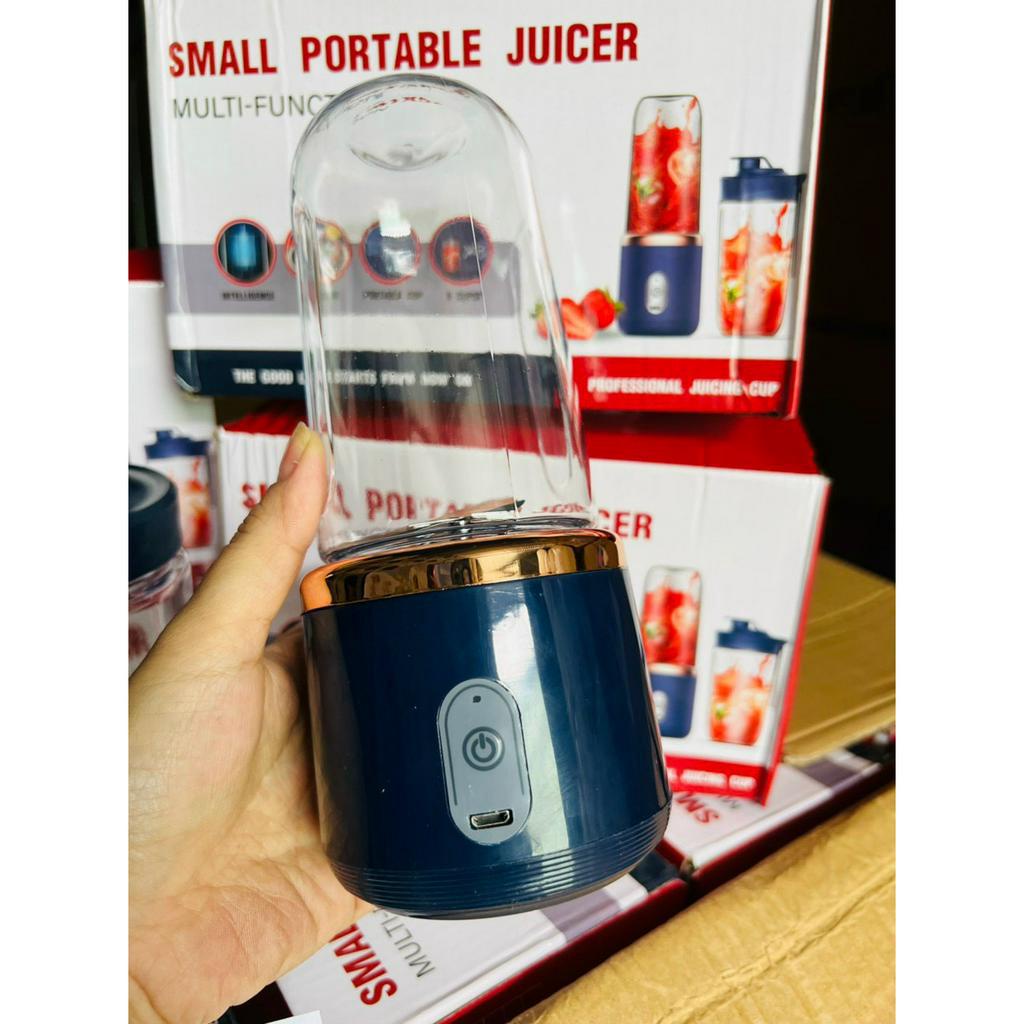 Máy xay sinh tố cầm tay mini cao cấp, tích điện nhỏ gọn với 8 lưỡi dao khỏe khoắn, sử dụng pin cổng sạc USB tiện lợi