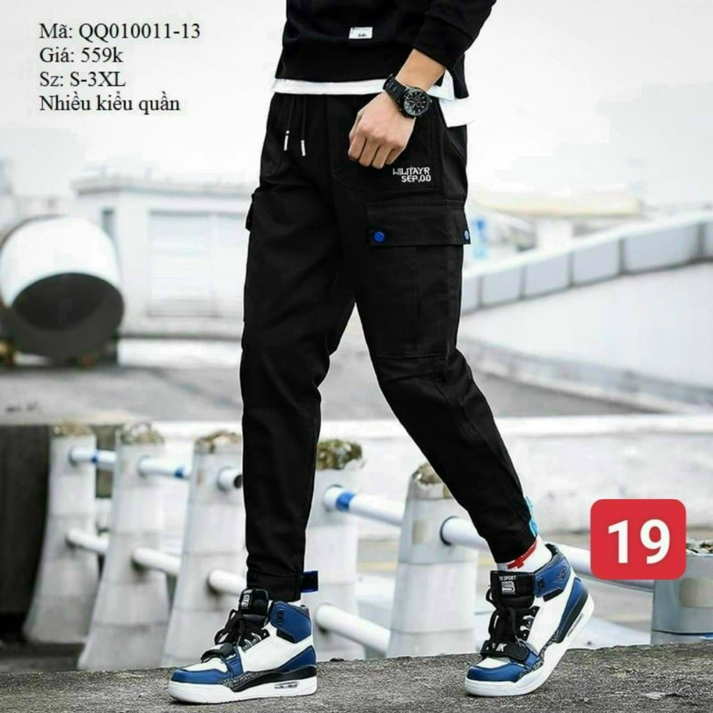 Quần Jogger Kaki Nam Túi Hộp Phong Cách Soái Ca Cá Tính Chất Đẹp Cao Cấp Ms19 Cực Hot