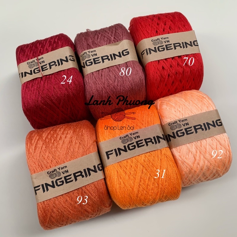 Sợi Fingering Cotton Bóng Chập 4, Đan Móc Váy Áo, Bikini Mùa Hè