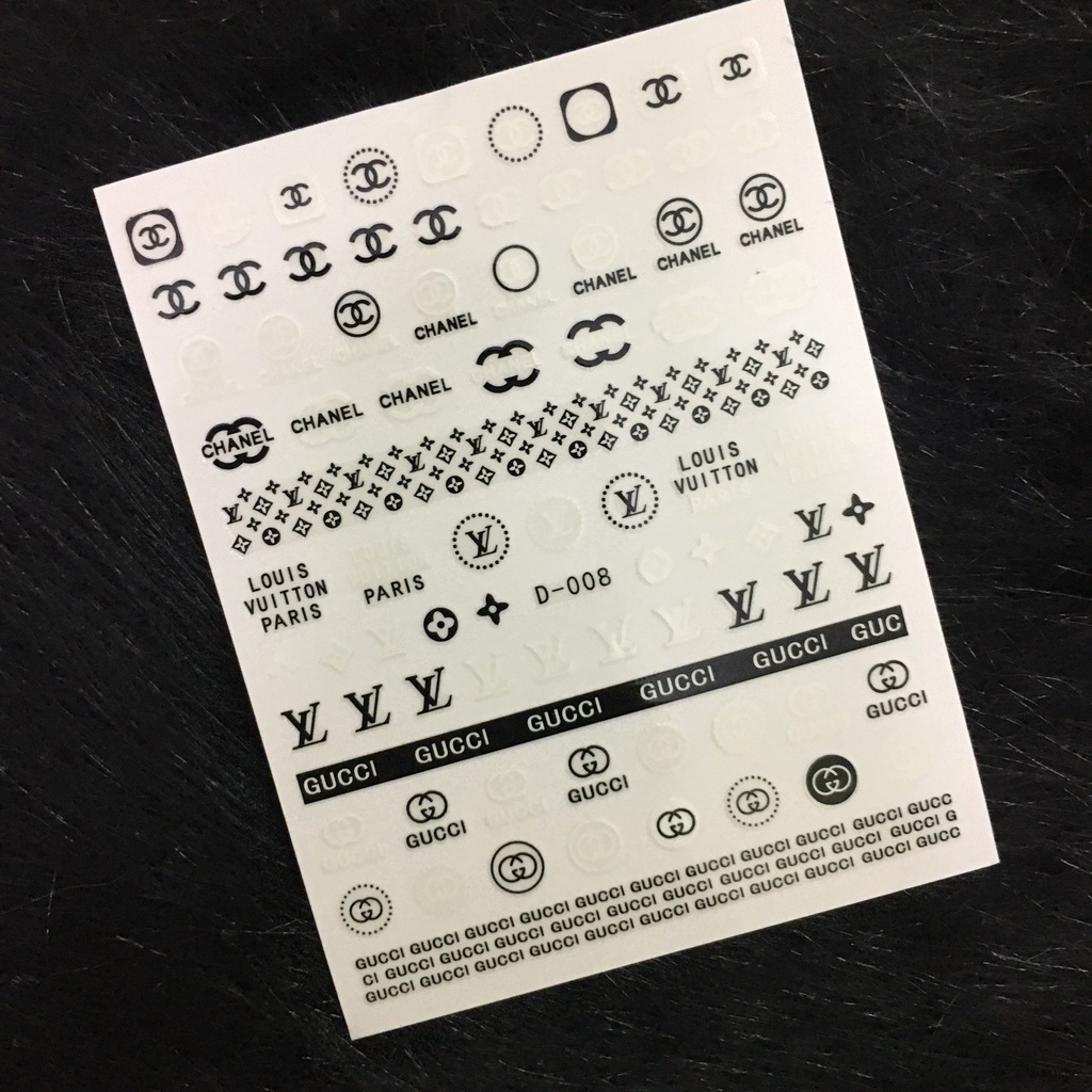 Sticker [Mã D,HC] , sticker nail, miếng dán móng tay