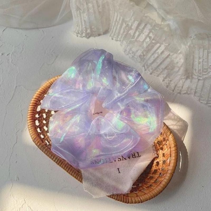 SRUNCHIES Hologram bong bóng cực trend