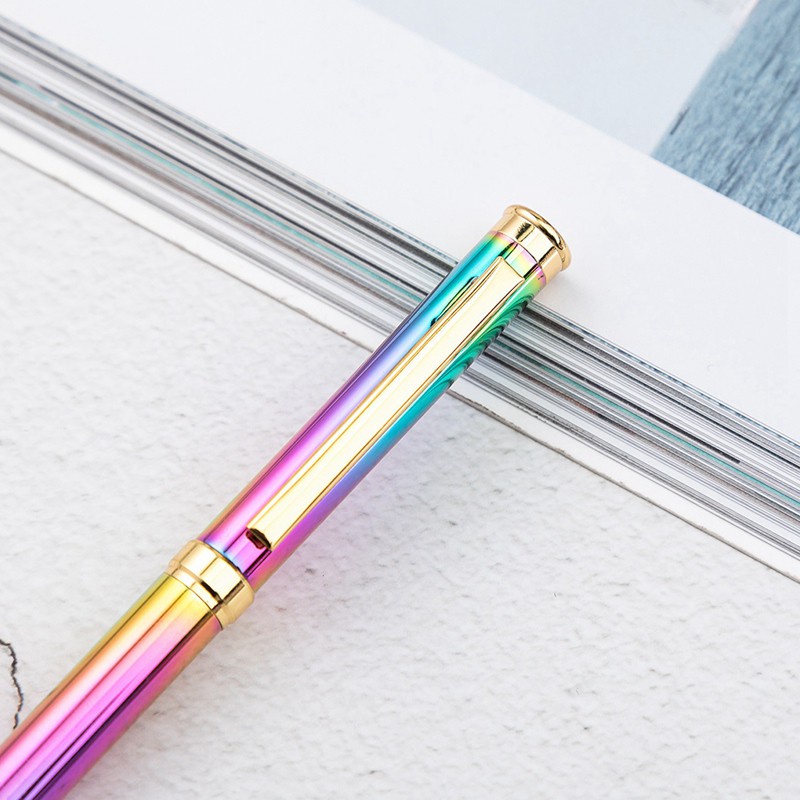 Bút Bi Xoay Bằng Thép Không Gỉ 1.0mm Màu Vàng Kim