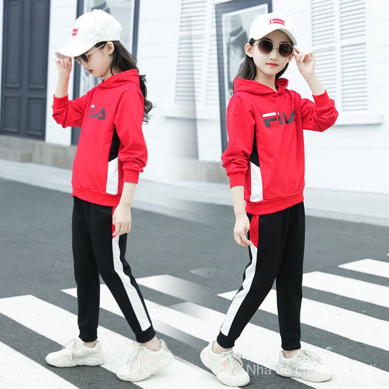 New Autumn Girl Kids Fall And Winter Style Children Two Piece Baby Girl Sports Casual