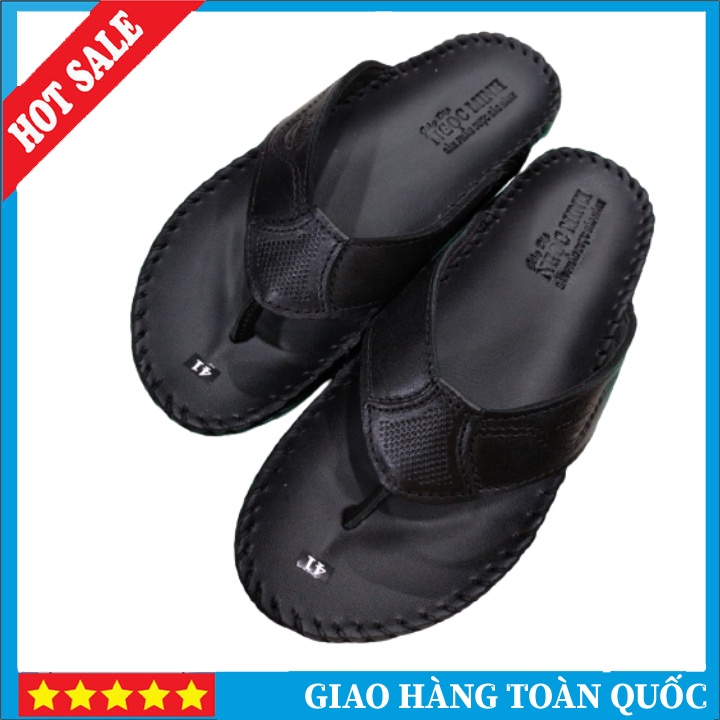 Dép Da Nam Xỏ Ngón Màu Đen Thời Trang Cao Cấp Mã Số 20 Siêu Bền Đẹp, Càng Đi Càng Thích, Dép Chống Trơn Trượt Mẫu Mới