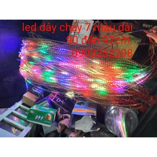 led dây nháy đuổi 7 màu 1m hoặc 90cm 12v, 24v dây led nháy trang trí xe tải