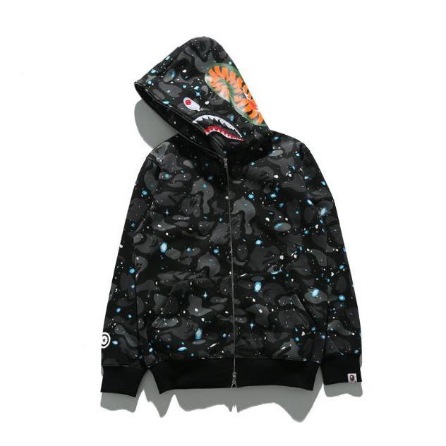 ⚡️[CHỈ 1 NGÀY] - Áo khoác Bape Space Camo galaxy dạ quang, áo bape dạ quang, jacket bape shark (Gin Store)