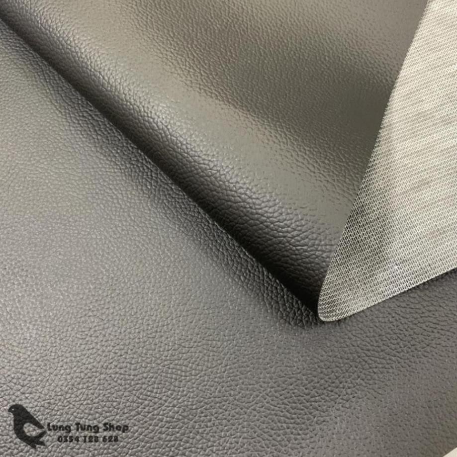 Vải da simili - Vải giả da màu đen khổ 1,4m