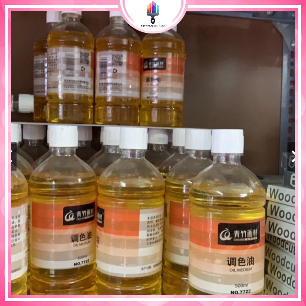 Dầu lanh pha màu sơn dầu 500ml ❤️ hàng chính hãng chuyên dụng để pha màu vẽ tranh sơn dầu.