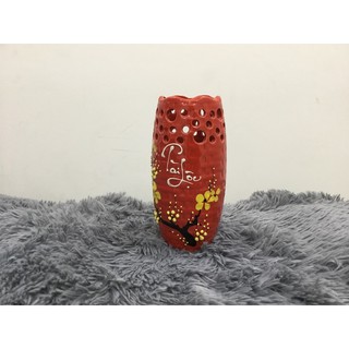 BÌNH THẲNG 18.5 CM - SỐ 6 MÀU CÓ LỔ -  GỐM SỨ BÁT TRÀNG