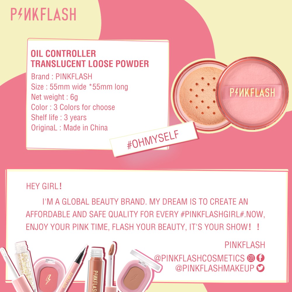 [Hàng mới về] Phấn phủ PINKFLASH #OhMySelf 3 tông màu cố định lớp trang điểm hiệu quả | BigBuy360 - bigbuy360.vn