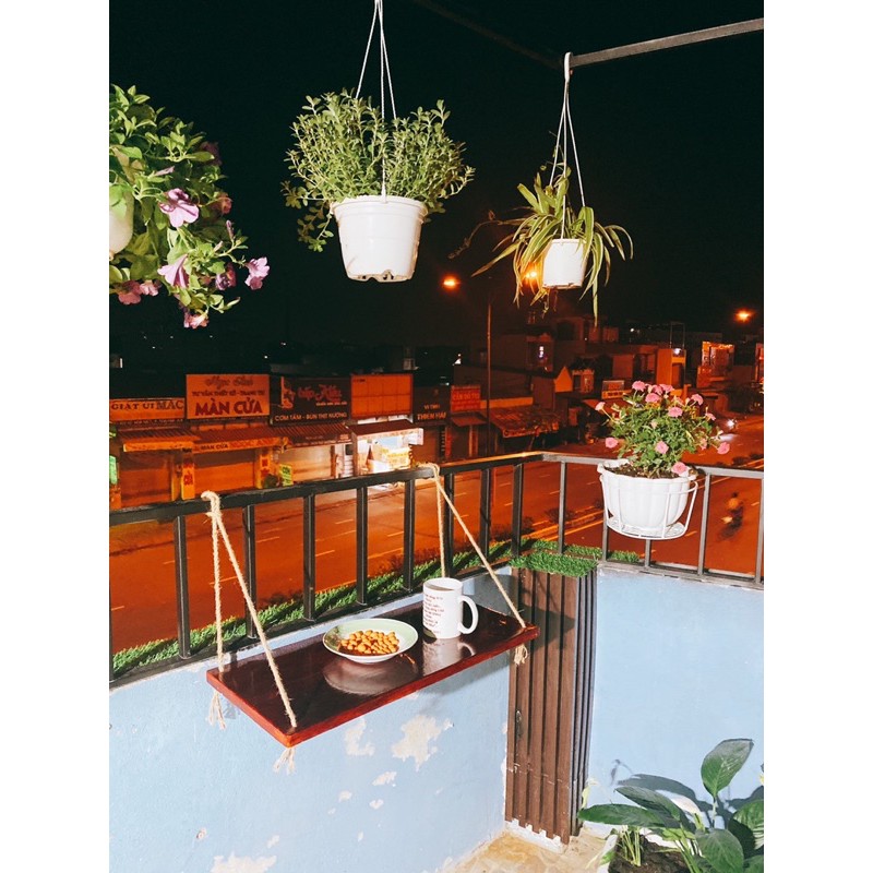 Bàn ban công kệ treo ban công kệ treo dây bàn treo dây bàn kệ trang trí GREEN HOME
