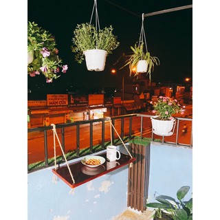 [FREESHIP ] Bàn ban công kệ treo ban công kệ treo dây bàn treo dây bàn kệ trang trí GREEN HOME