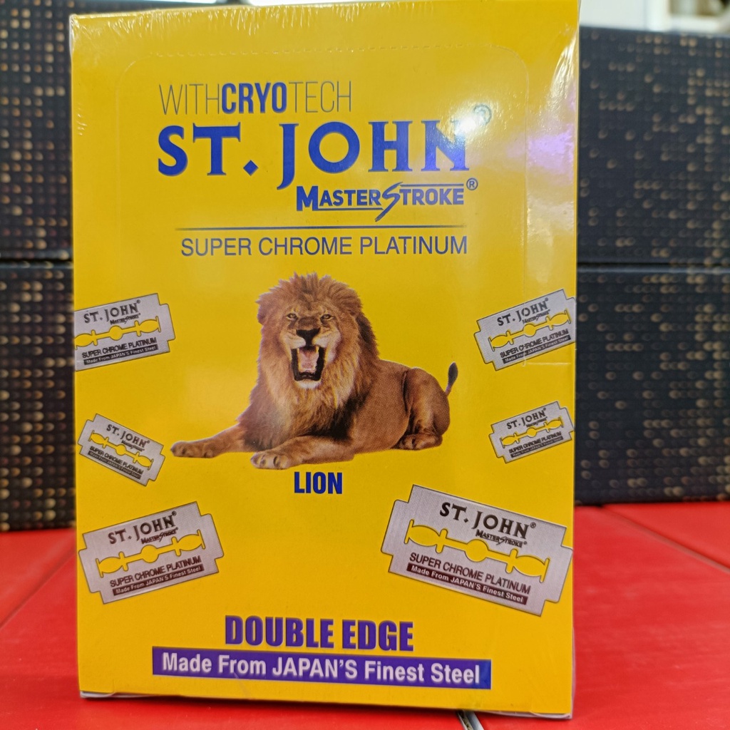 Hộp 100 lưỡi Lam cạo râu Sư Tử ST JONH