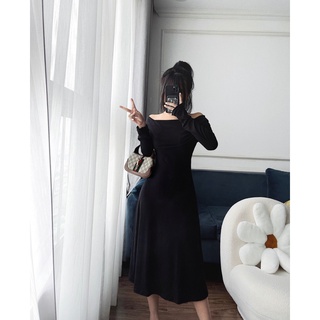 Váy body trễ vai dài tay Sol Studio
