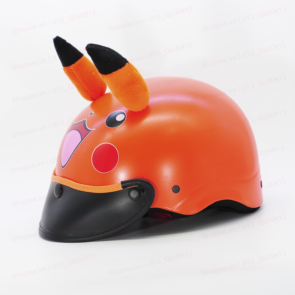 [Chính Hãng] Mũ Bảo Hiểm 3D Hình Pikachu, Doremon, Mèo Kitty, Gấu Nâu - Nhiều Màu Sắc, Có Size Người Lớn và Trẻ Em