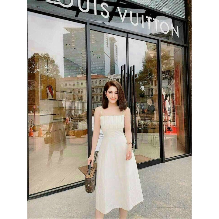 [Mẩu Hot] Đầm Xếp Ly Ở Ngực Tây Lở