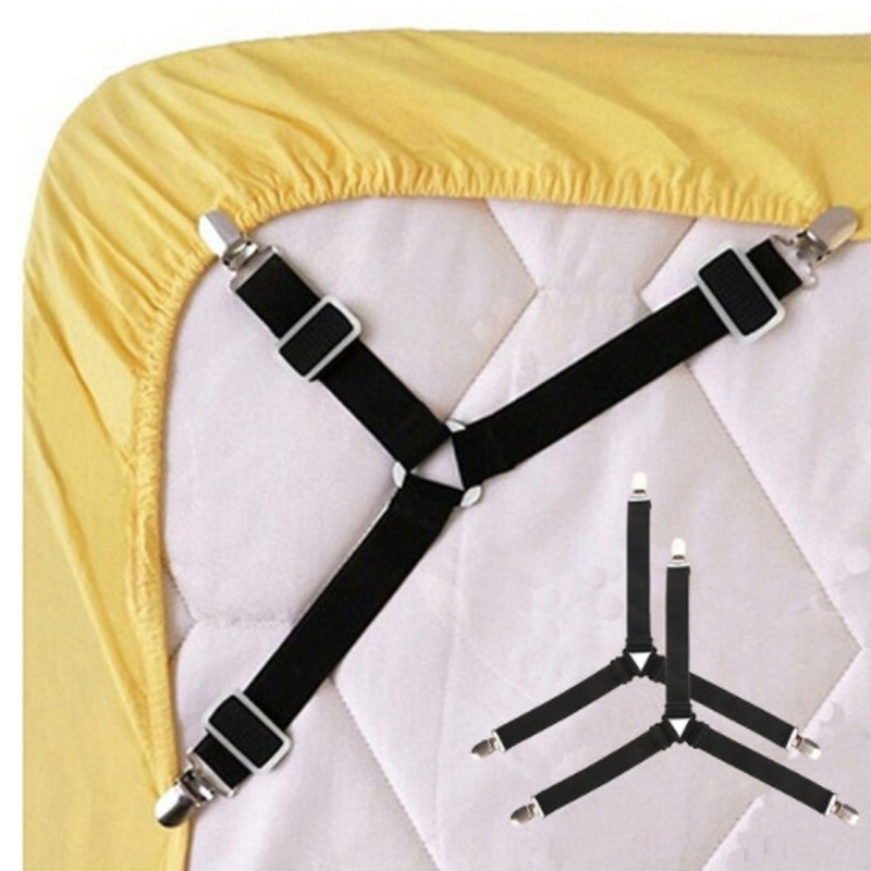 4 Kẹp ga trải giường đàn hồi đa dụng tiện lợi