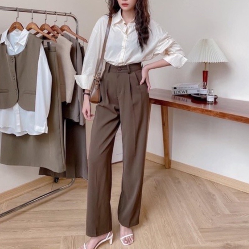 Quần vải G3511 có Bigsize xả kho giá tốt nhất sàn chất mềm mại đứng phom thấm hút mồ hôi tốt - GEM Fashion