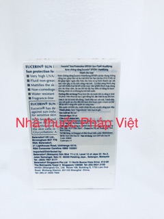 Kem Chống Nắng  Eucerin Sun Fluid Mattifying SPF 50+