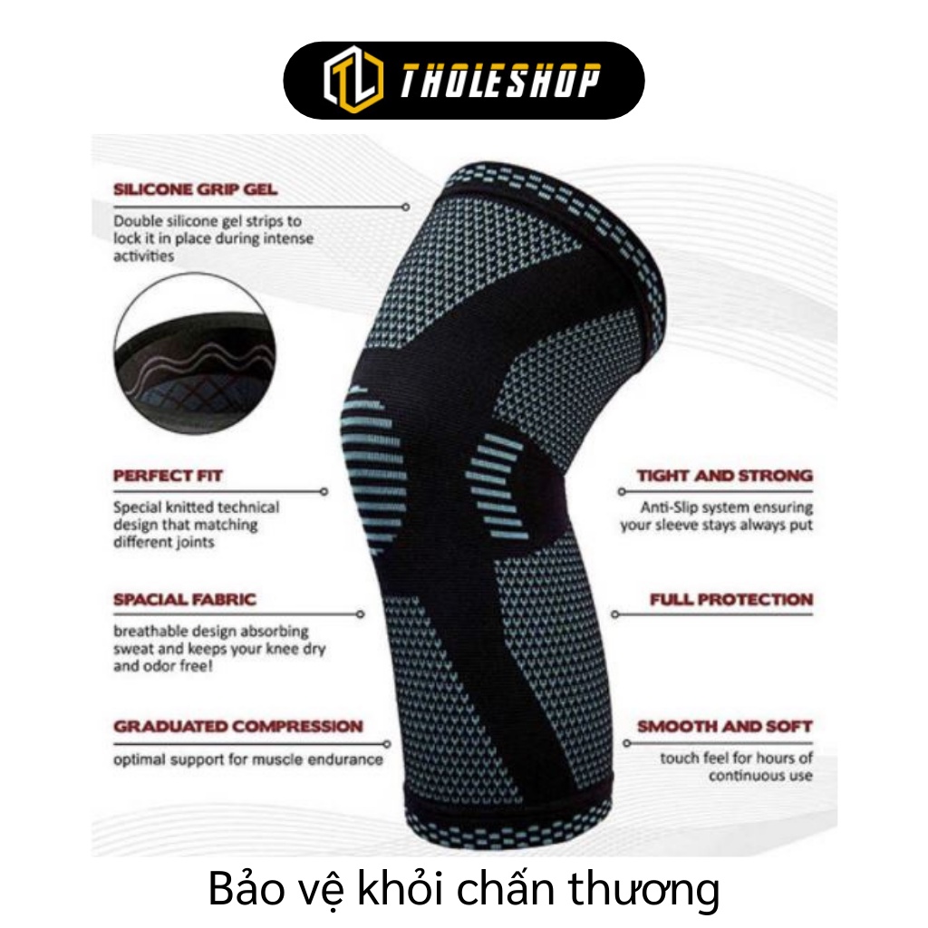 Bảo Vệ Đầu Gối - Bó Gối Thể Thao Trợ Lực Khi Tập Gym, Bóng Đá Tránh Tổn Thương 7880