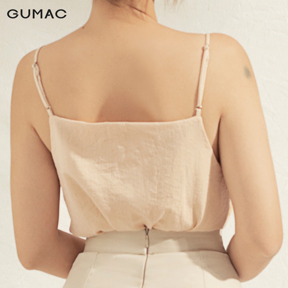 Áo 2 dây nữ cơ bản GUMAC đủ màu, đủ size thiết kế basic trẻ trung AA1181