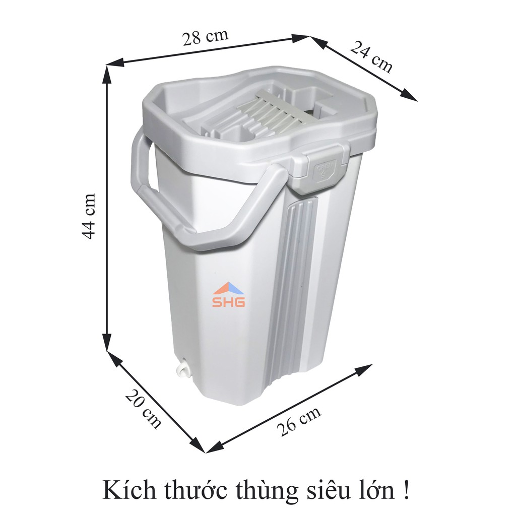 ( MUA LẺ GIÁ SỈ) SIÊU TO KHỔNG LỒ BỘ LAU NHÀ 2 NGĂN LỤC GIÁC CÓ 2 BÔNG (12X38 CM) KÈM THEO HÀNG LOẠI I