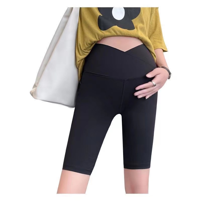 MomKids High Quality Plus Quần Legging Lửng Co Giãn Dành Cho Bà Bầu