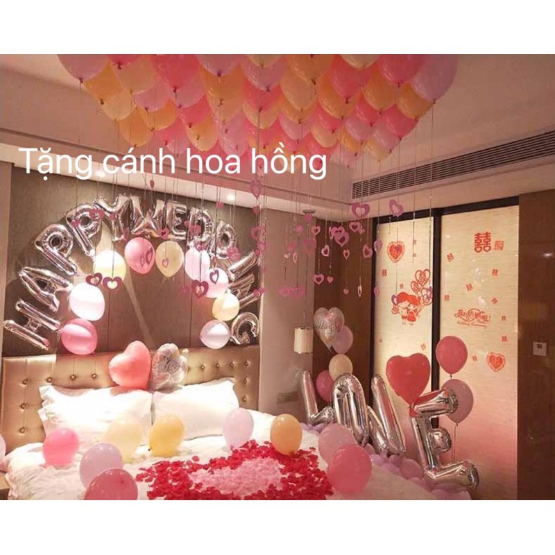 FREESHIP 50k - Set Bóng Trang Trí Phòng Cưới BC08 { Tặng bơm + keo }