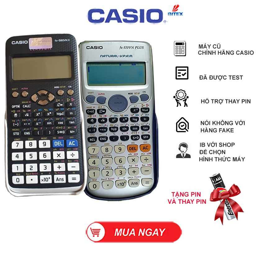 Máy Tính Casio 570 VN,Casio 580 VN Plus